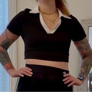 Cider Crop Top black and white